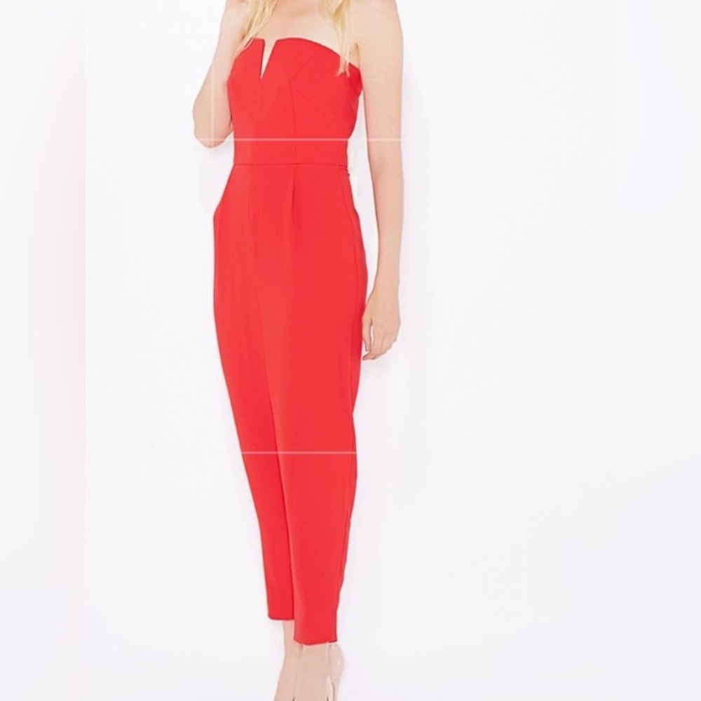 Topshop Plunge Bandeau Jumpsuit